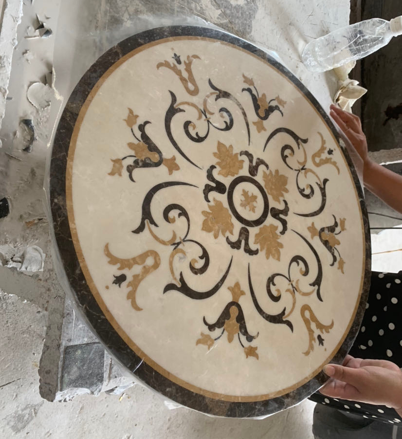 Water Jet Marble Medallion for Wall and Flooring Decoration