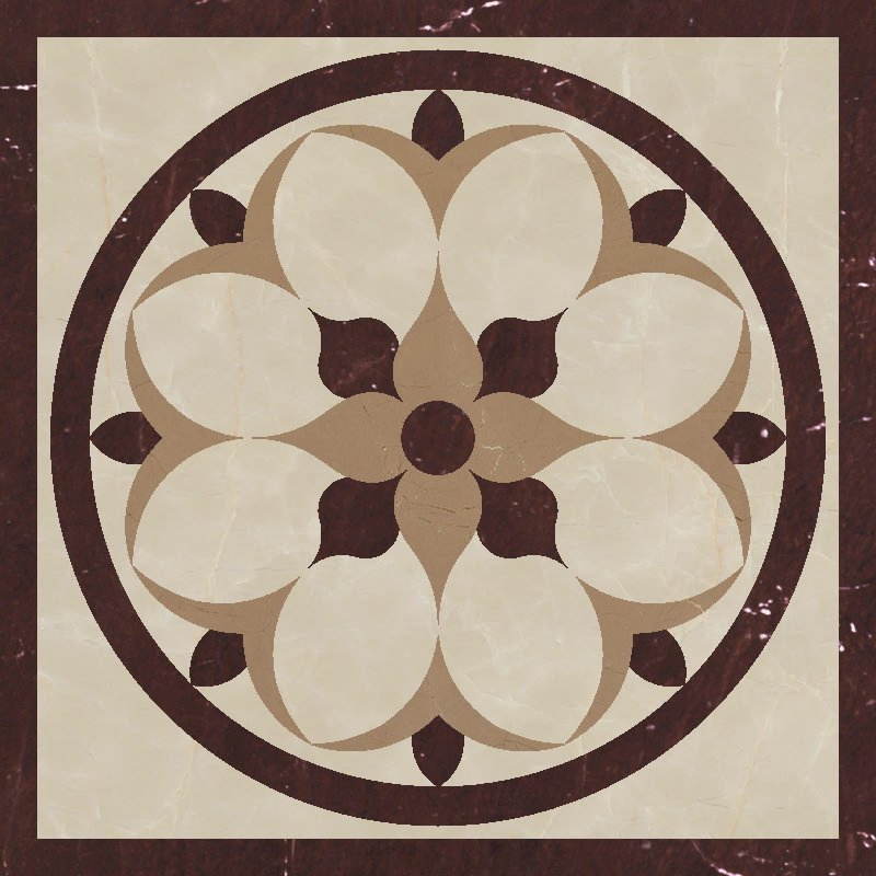 Water Jet Patterns Brown Yellow Blue Green Pink Red White Black beige gold Gray Marble Medallion for indoor Floor/ceiling