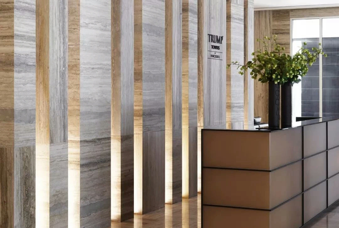 Hot Sale Cheap Price Ocean Blue Travertine for Project