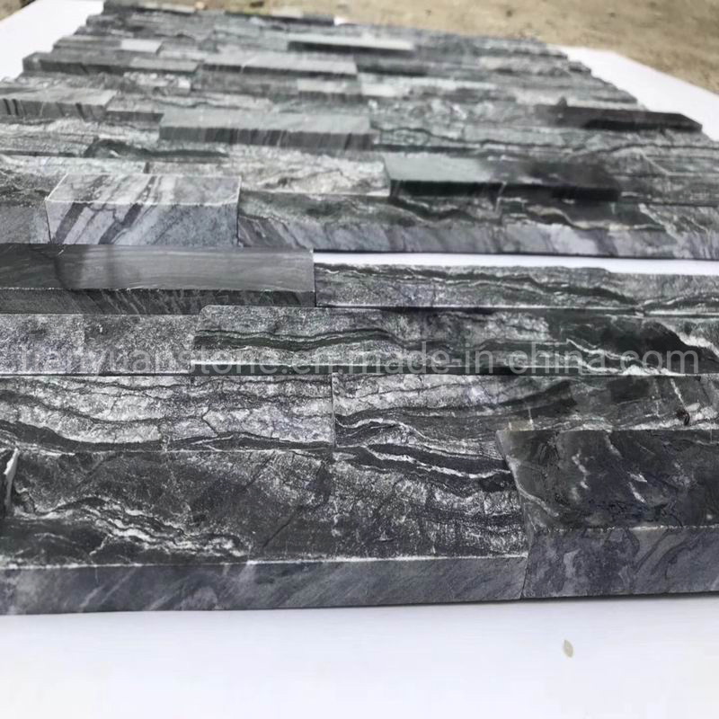 Black Stacked Ledge Culture Stone for Wall Stone Panel
