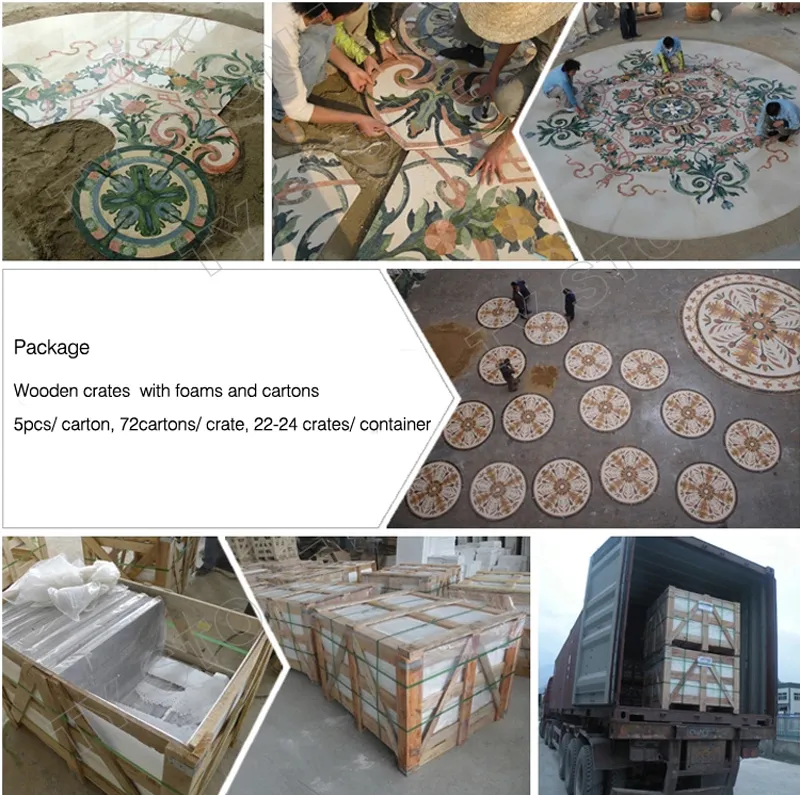 Marble Stone Waterjet Medallion 1