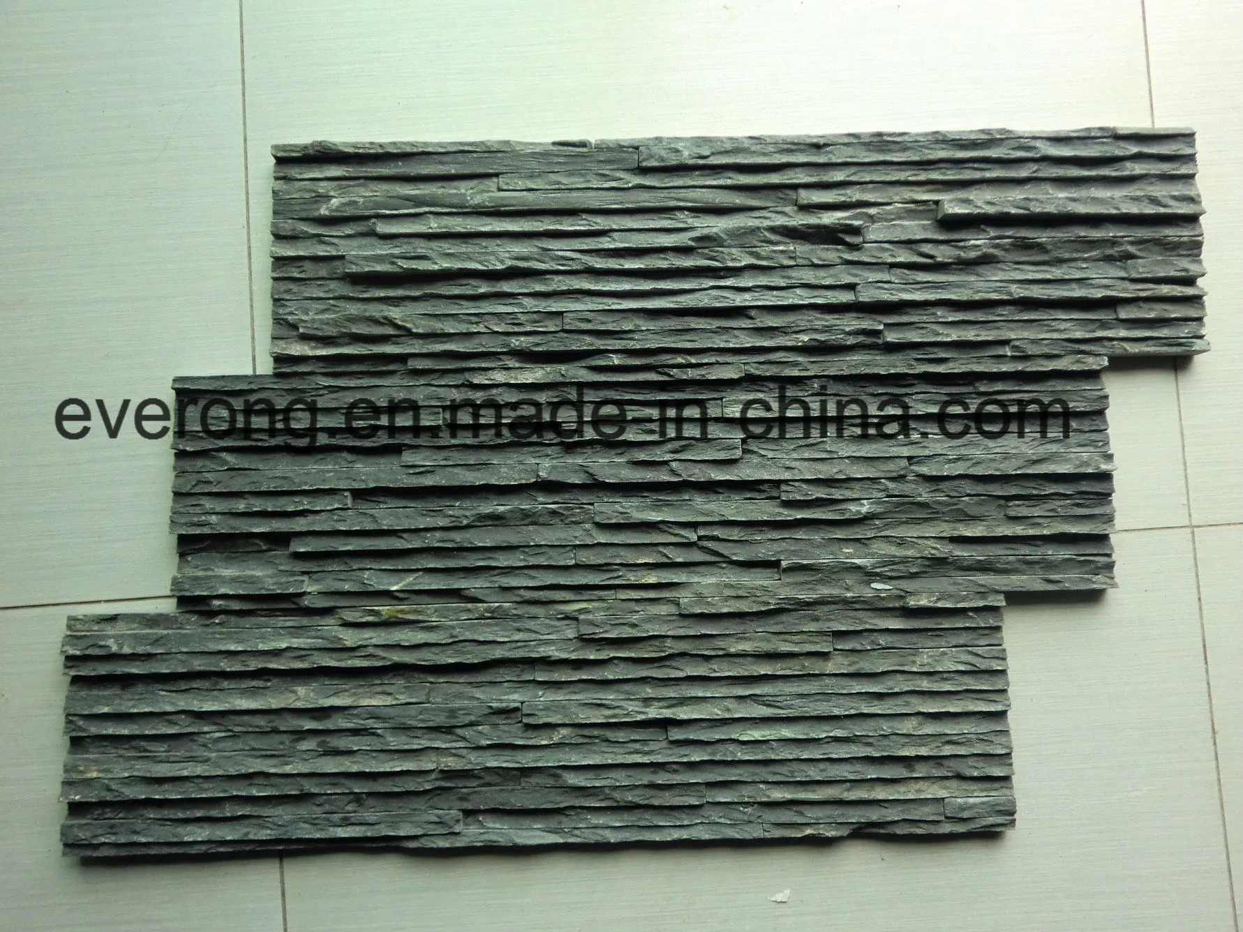 Small Strip Yellow Slate Stacked Ledge Culture Stone for Wall Cladding