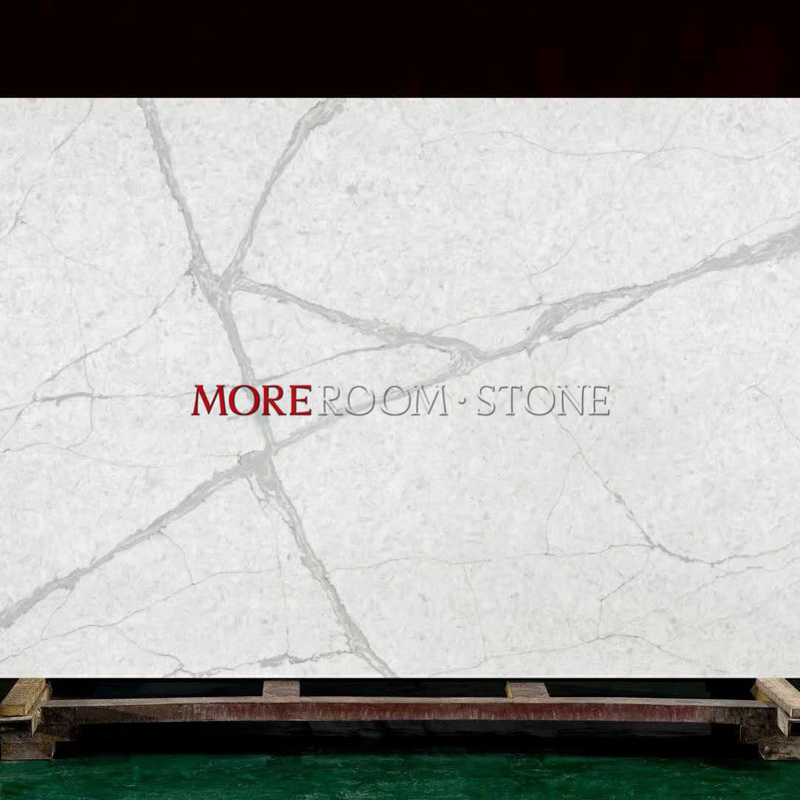 China Hot Sale Artificial Stone White Marble Quartz Stone Slab for Kitchen Countertops
