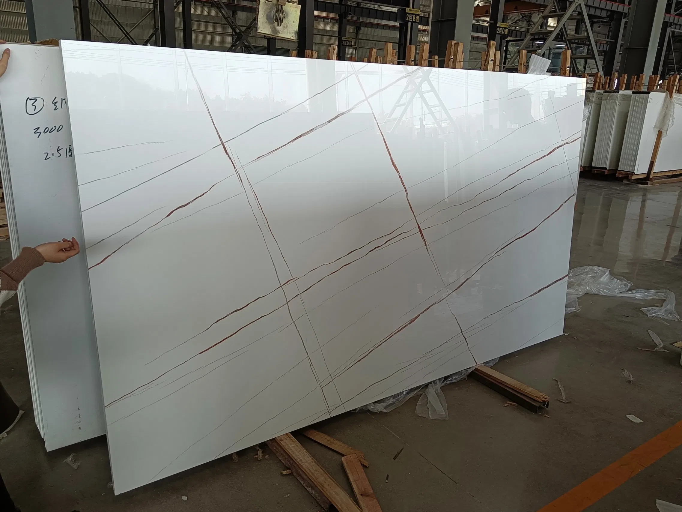 White Artificial Stone Nano Crystallized Glass Stone Slab for Project