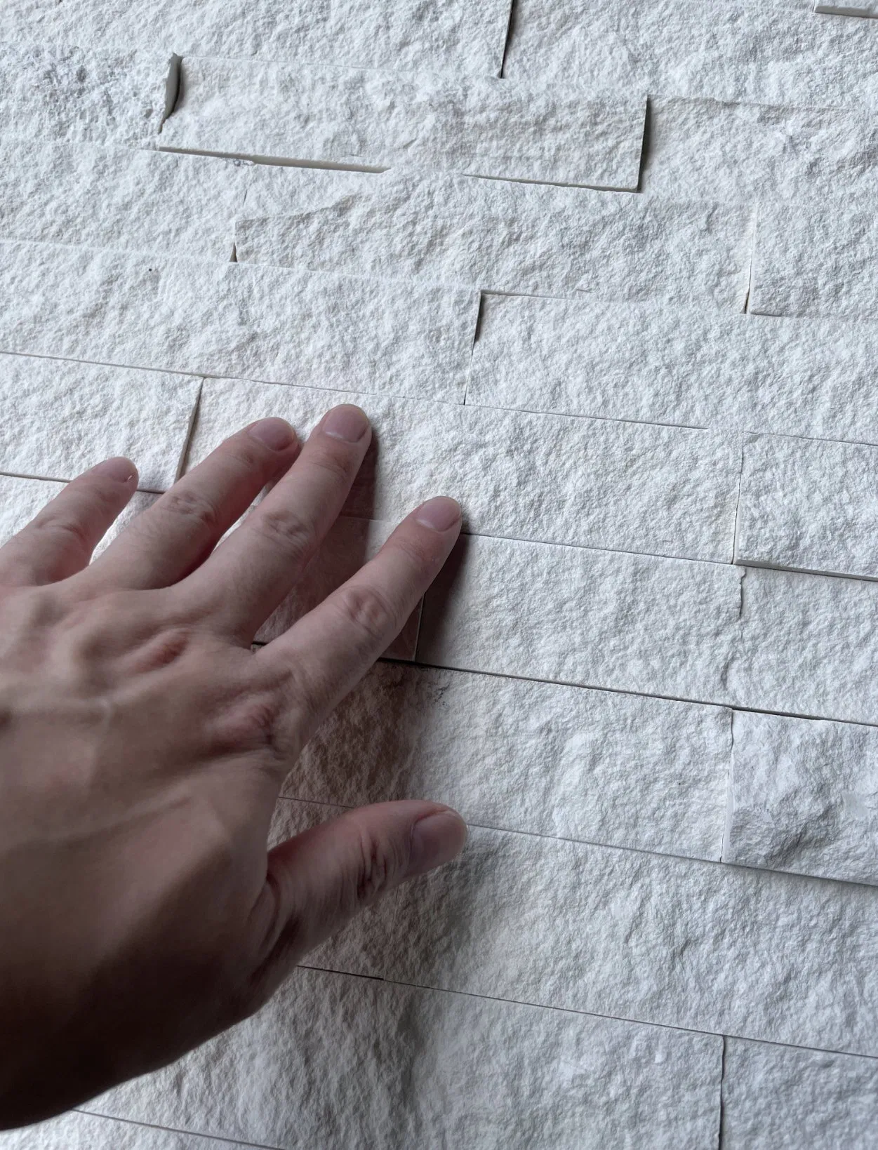 Natural stone veneer ledger panel polished/split White Limestone Stacked Wall Stone for interior/outdoor/exterior bathroom/kitchen/lobby wall/background