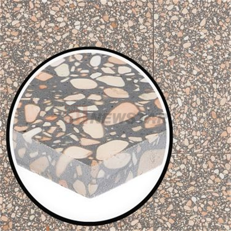 Newstar Polished Terrazzo Flooring Porcelain Tile Products Colorful Shopping Mall 600X600mm Terrazzo Tile