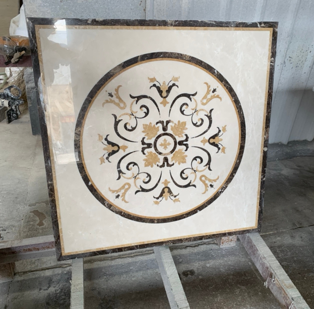 Water Jet Marble Medallion for Wall and Flooring Decoration