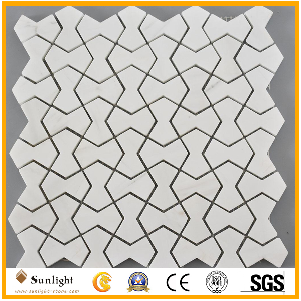 Custom Marble &amp; Travertine Mosaic Idea Pattern for Floor Tiles