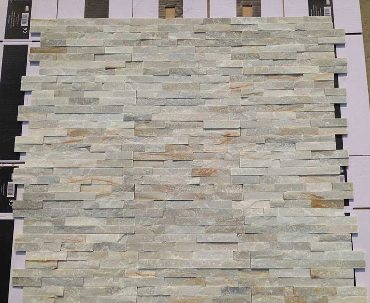 Natural Stone Split Yellow Mixed Quartzite Stacked Ledge Stone 10 X36mm for Wall Tile and Wall Panel/Culture Stone