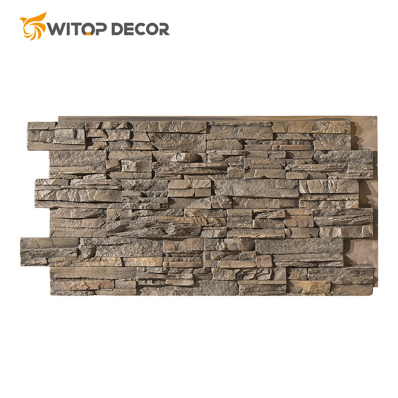 Faux/Artificial Stacked Ledger Wall Stone Veneer Panel