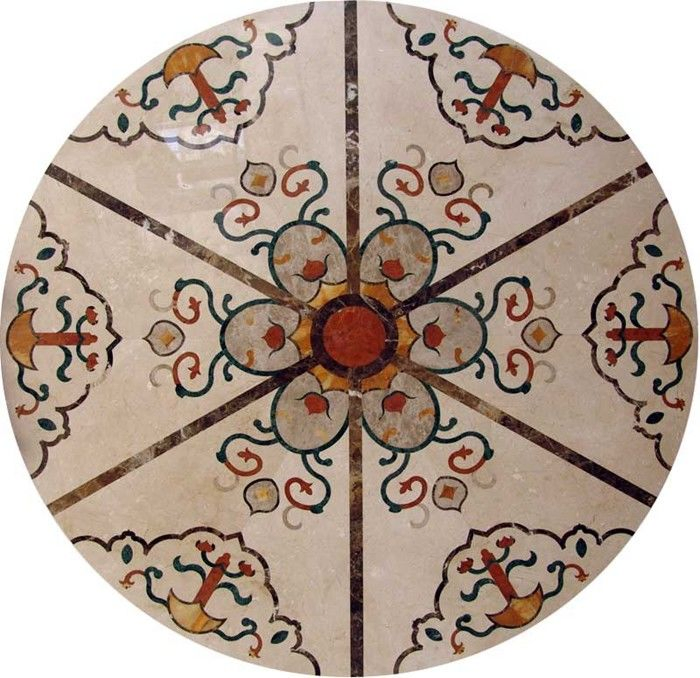 Marble Stone Floor Waterjet Pattern Medallion Mosaic Tiles for Home Hotel Decoration