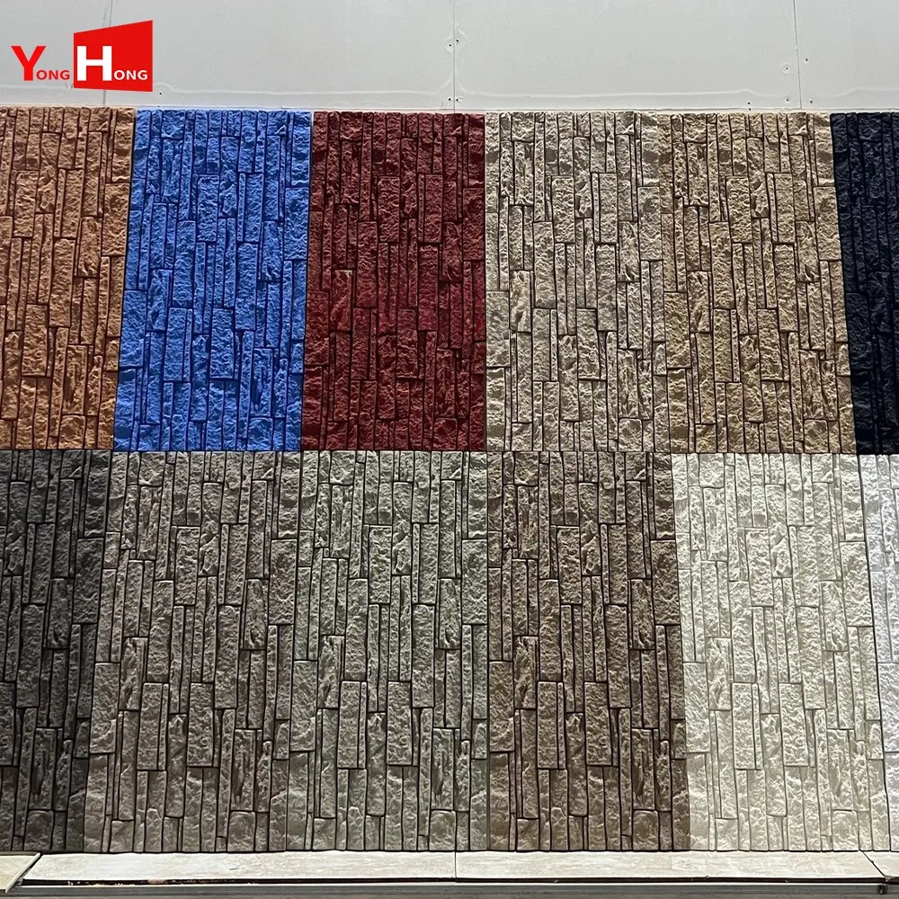 Outdoor Exterior Rusty Slate Natural Stacked Stone Veneer Wall Cladding Panels Black Terrazzo