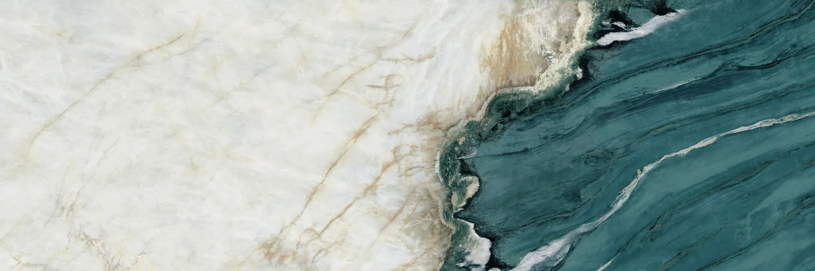 Mystical Realm of Cloud Sea 900X2700X9mm Sintered Stone Three Continuous for Living Room Wall