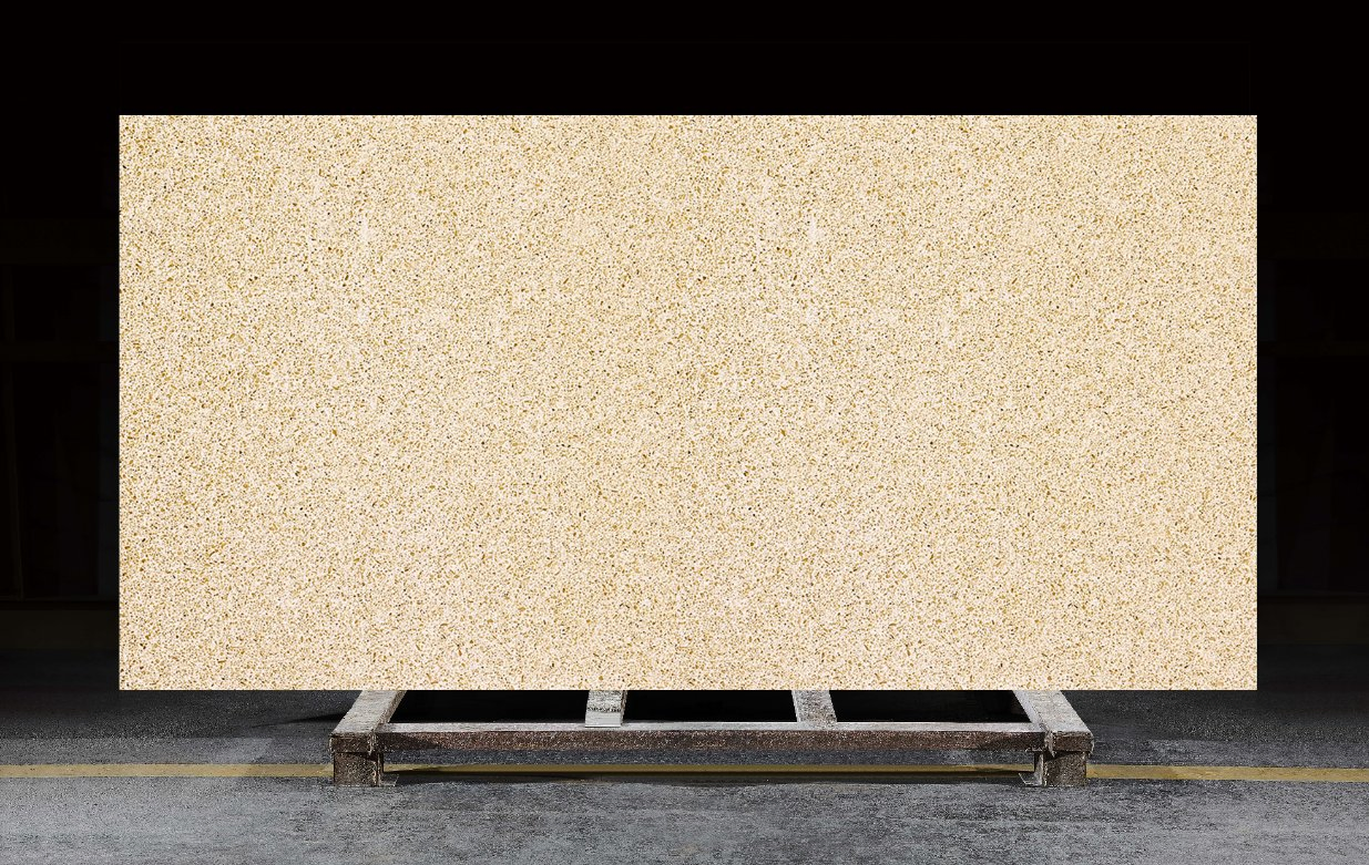 White Artificial Quartz Stone with Quartz Chips for Kitchen Countertops