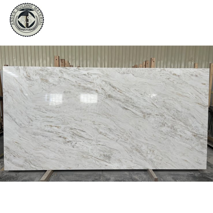 High Quality 20mm 30mm Artificial Stone 3D Printed Full Body Taj Mahal Quartz for Counter Top