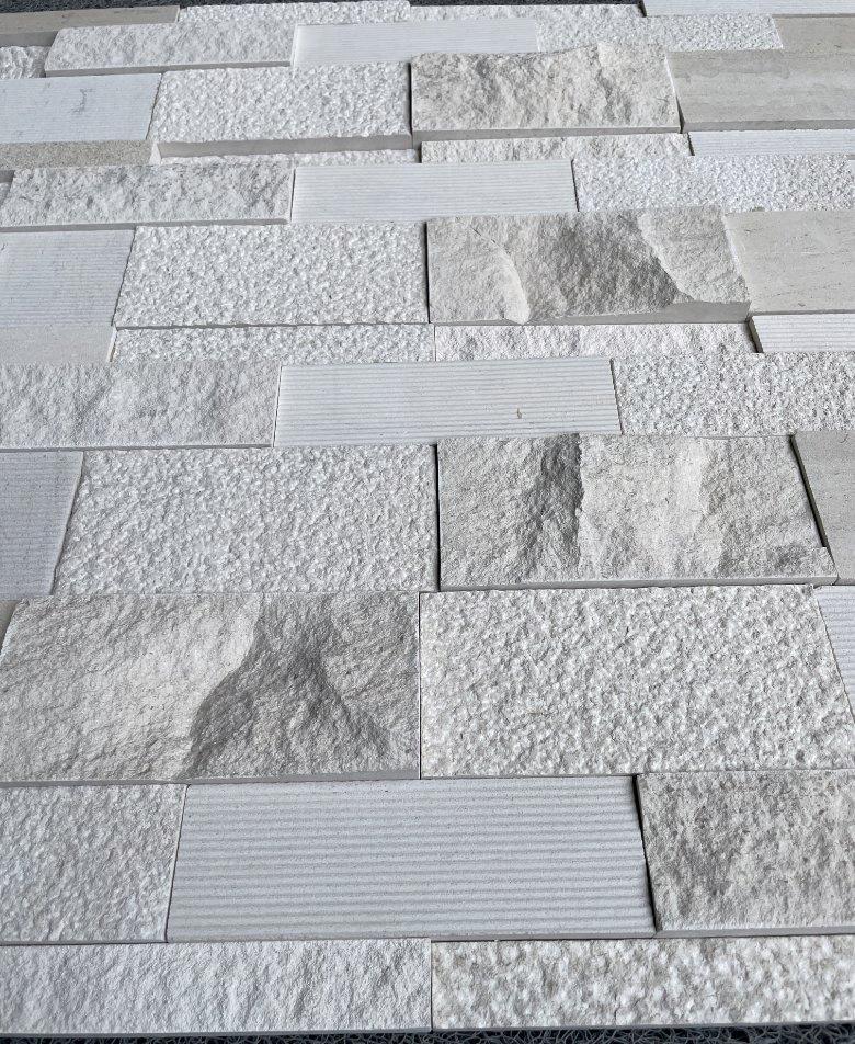 Stone veneer ledger panel honed/split/brushed Moca Cream Limestone Stacked Wall Stone for interior/outdoor/exterior bathroom/kitchen/lobby wall/background
