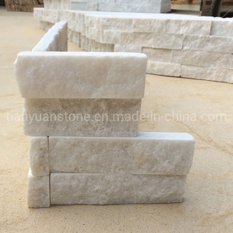 China Natural White Quartzite Stacked Culture Stone