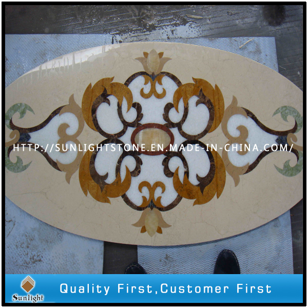 Customize Water Jet Marble Stone Medallions for Flooring Tile