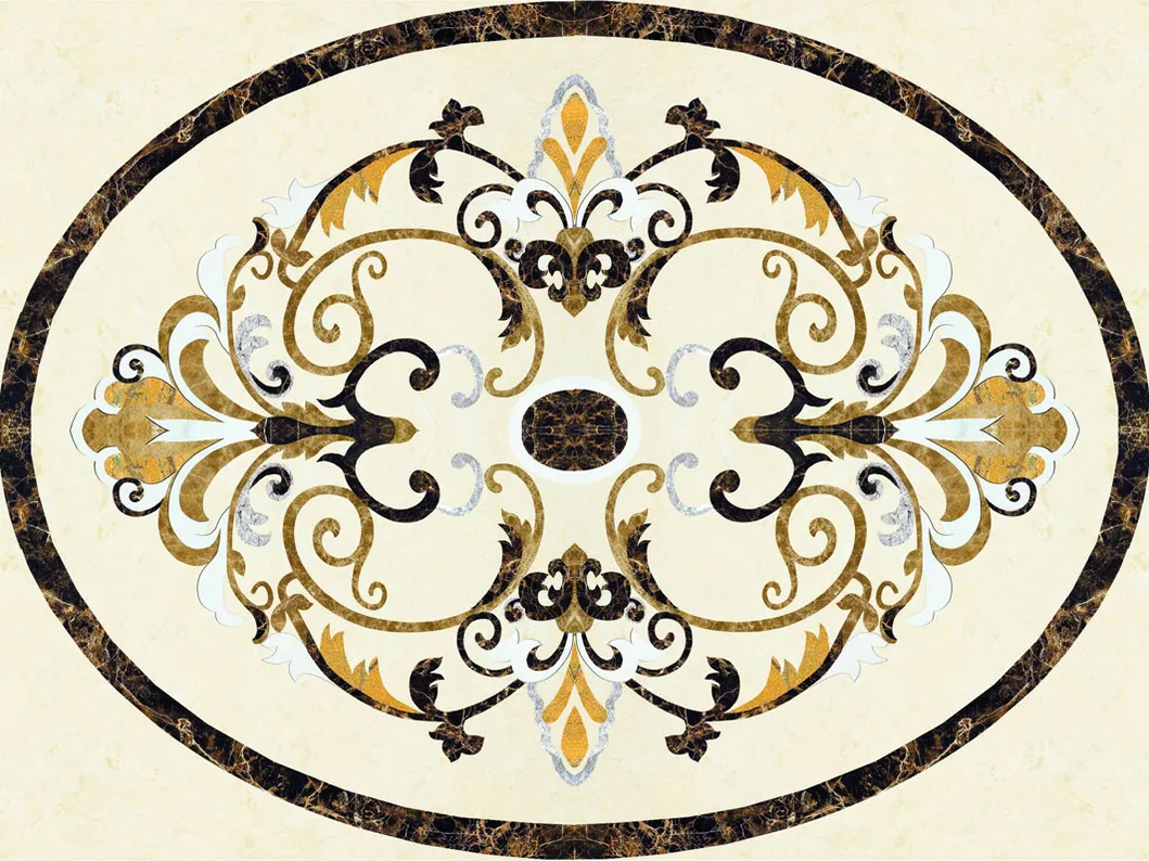 Marble Waterjet Flooring Medallion 3