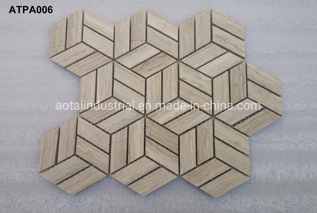 Fashionable Design Natual Stone Marble Mosaic for Bathroom Floor Decoration