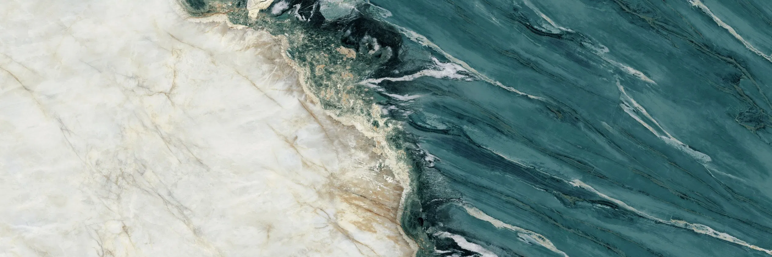 Mystical Realm of Cloud Sea 900X2700X9mm Sintered Stone Three Continuous for Living Room Wall