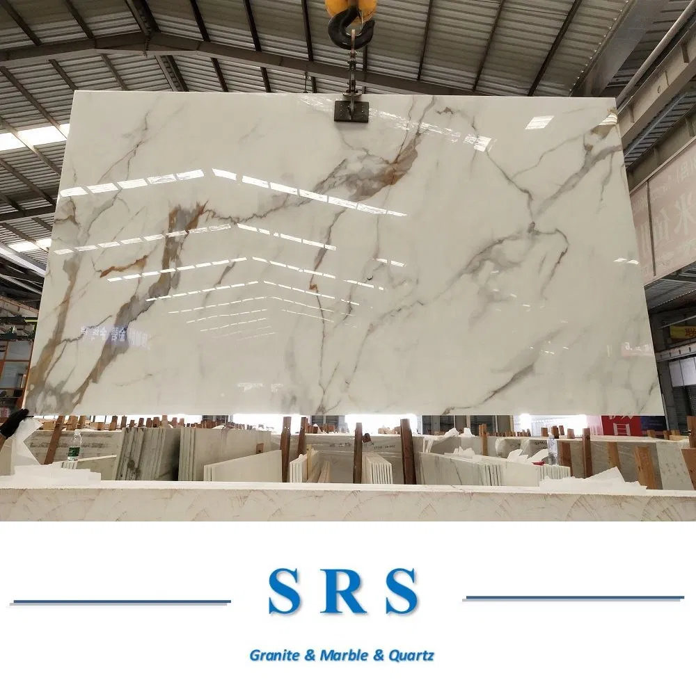Calacatta Nano White Marble Stone /Calacatta Crystallized Glass/Nano Glass Stone