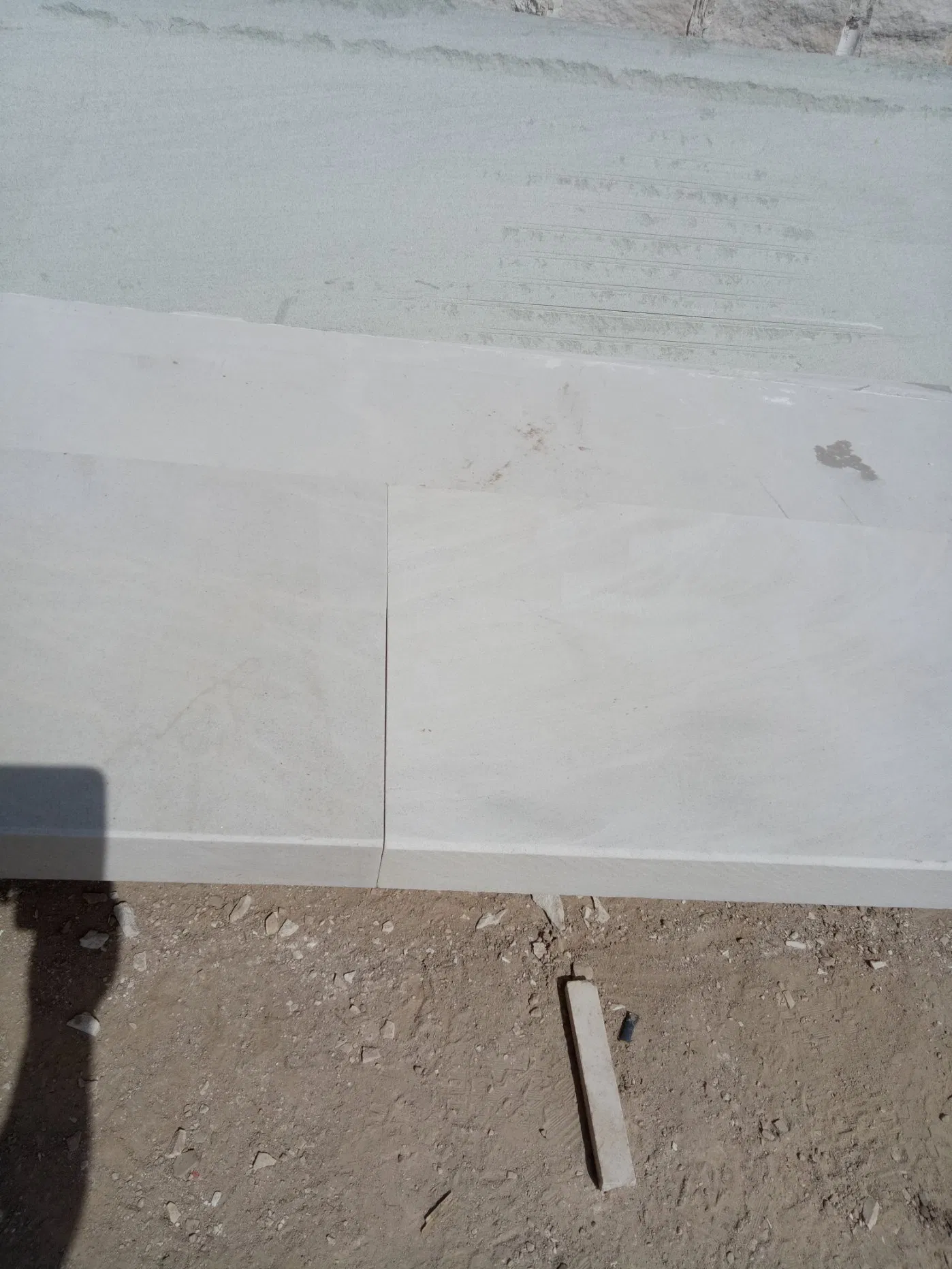 Natural Thrifty Honed White Sandstone for Bathroom Paving Floor Tiles
