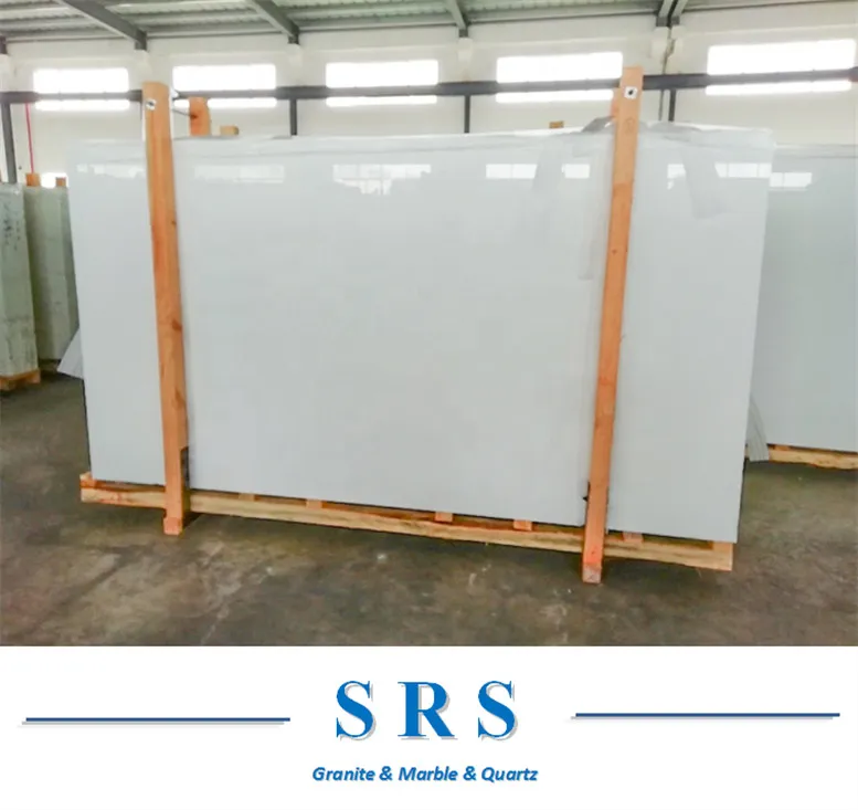 Artificial White Nano Crystallized Glass Stone for Floor, Background Wall, Bathroom, Kitchen Counter Top