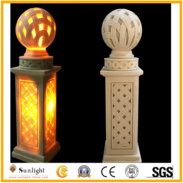 Best Price Sandstone Flower Vase LED Light Decoraton