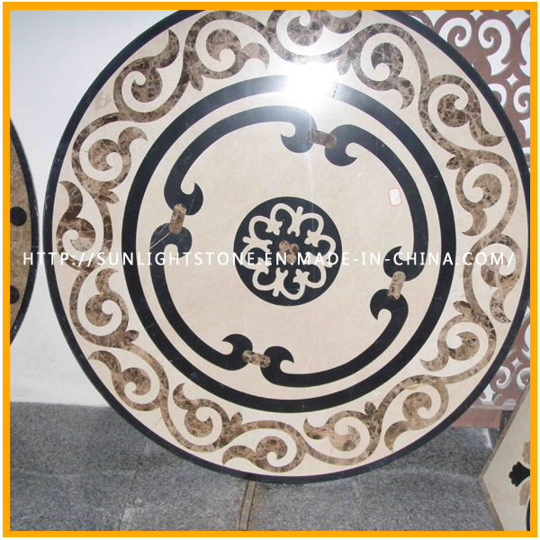 Polished Water Jet Marble Stone Medallion for Hotel, Medallion Pattern