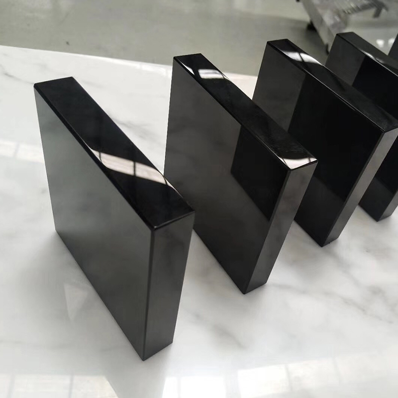 Premium Black Nano Glass Crystallized Stone Slab for Elegant Flooring