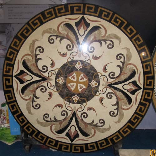 Elegant Extra Marble Pattern Waterjet Medallion for Interior Decoration