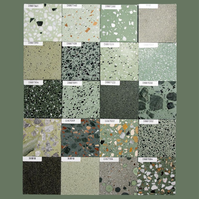 Artificial Stone Green Terrazzo for Indoor and Outdoor Flooring