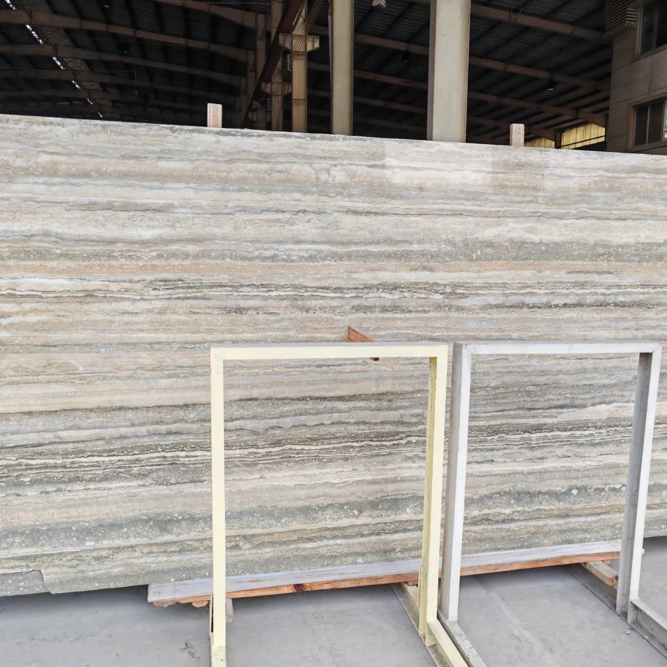 Italian Silver Grey Travertine for Flooring Tile/Wall Slab Tile