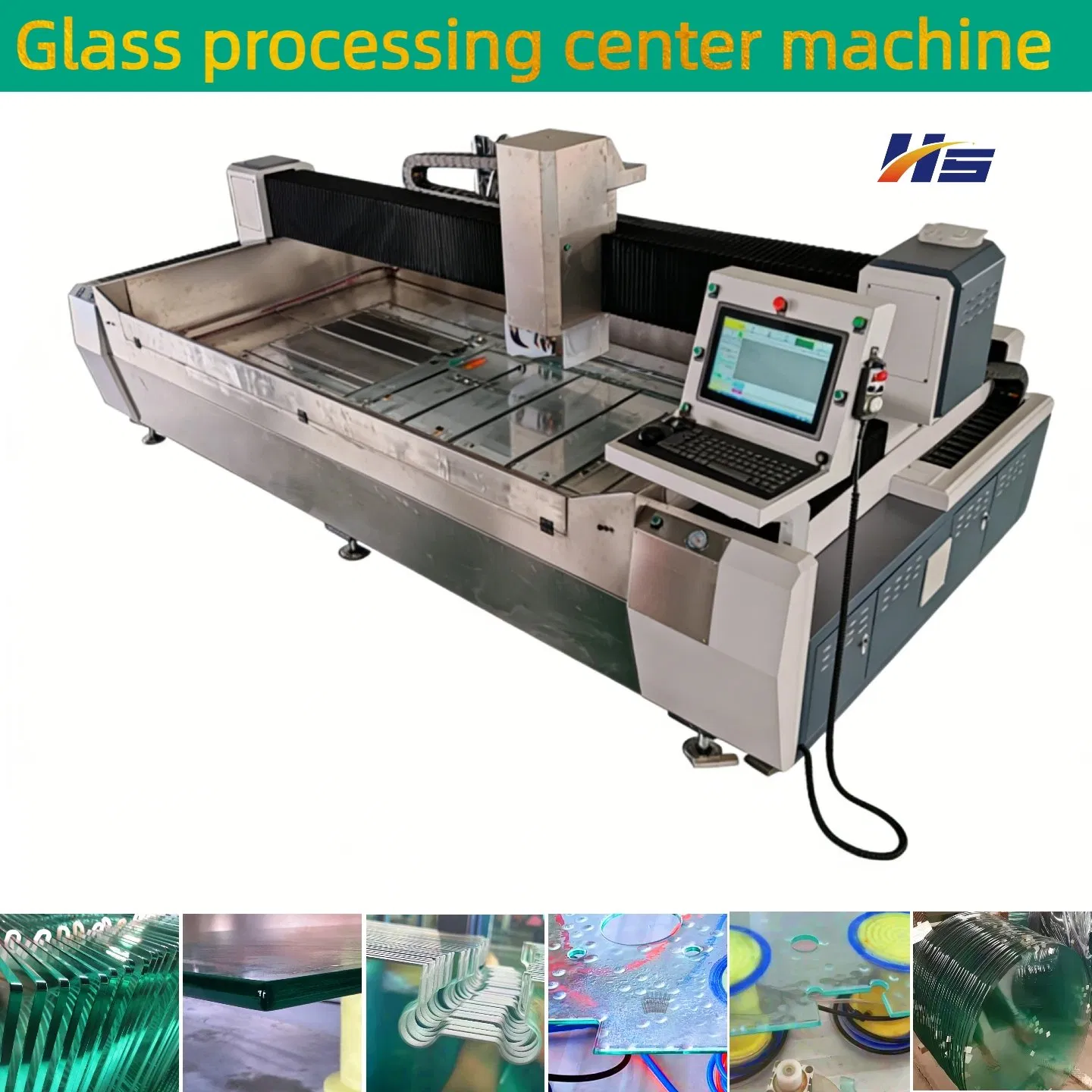 Factory Direct Glass Processing Center Machine External Edging Polishing Notch Digging