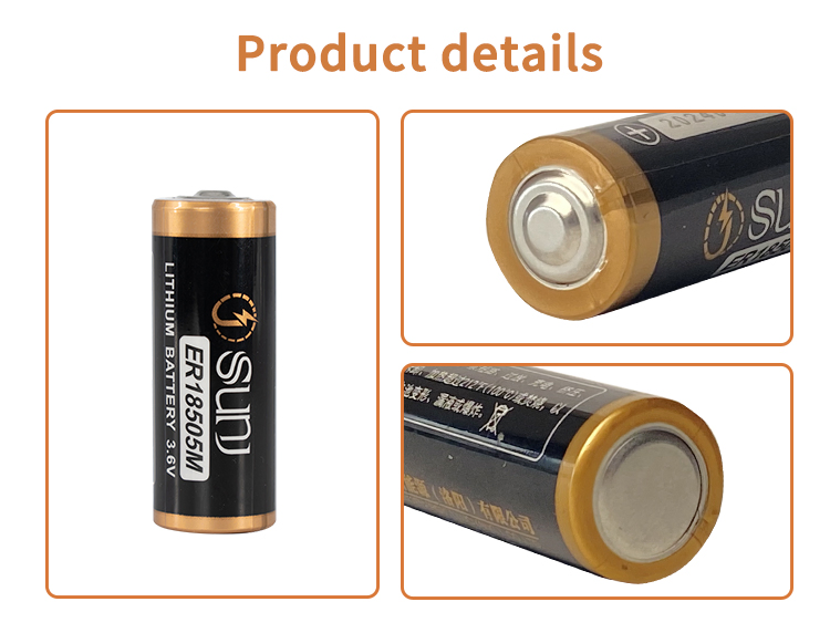 3.6V 3500mAh Er18505m High Pulse Lisocl2 Lithium Primary Cell Battery