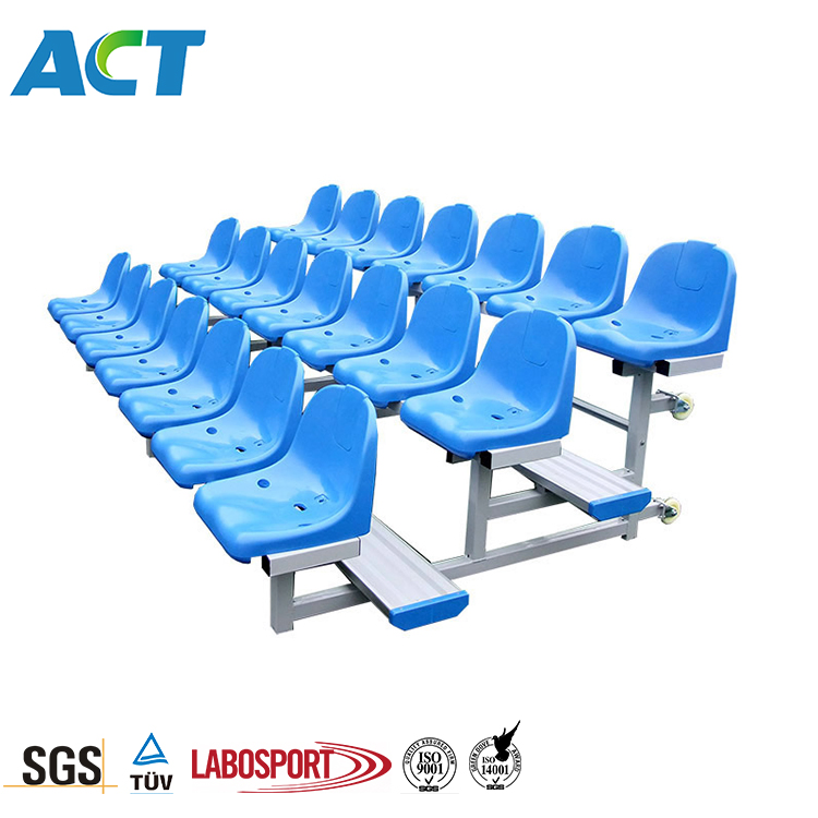 Premier Indoor and Outdoor Metal Bleacher Stand with Plastic Seat