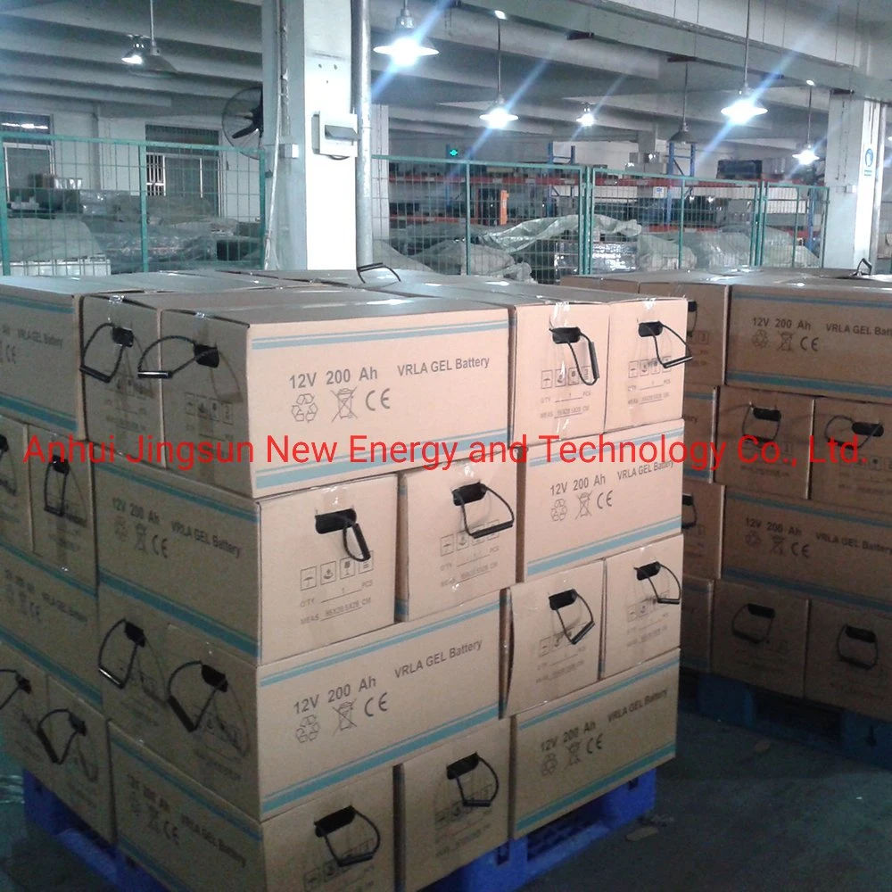 5 Years Warranty Storage Solar 12V 200ah Gel Deep Cycle Battery for Power Bank