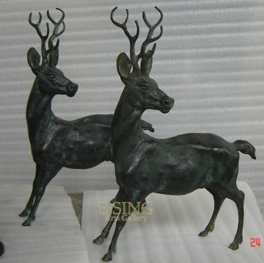 Outdoor&Indoor Decor Bronze Metal Elk Life Size Animal Deer Sculpture for Sale