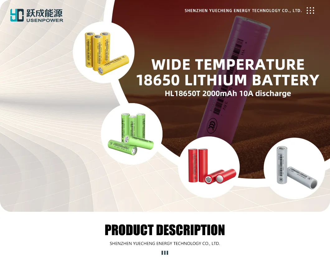 Low Temperature Resistant 18650 Lithium Battery
