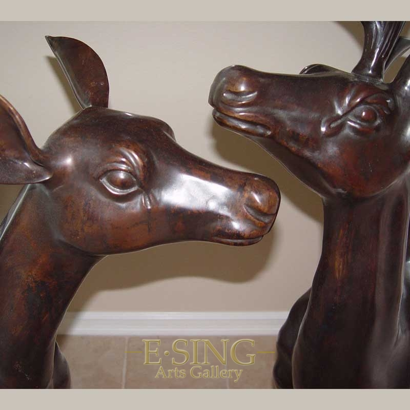 Outdoor&Indoor Decor Bronze Metal Elk Life Size Animal Deer Sculpture for Sale