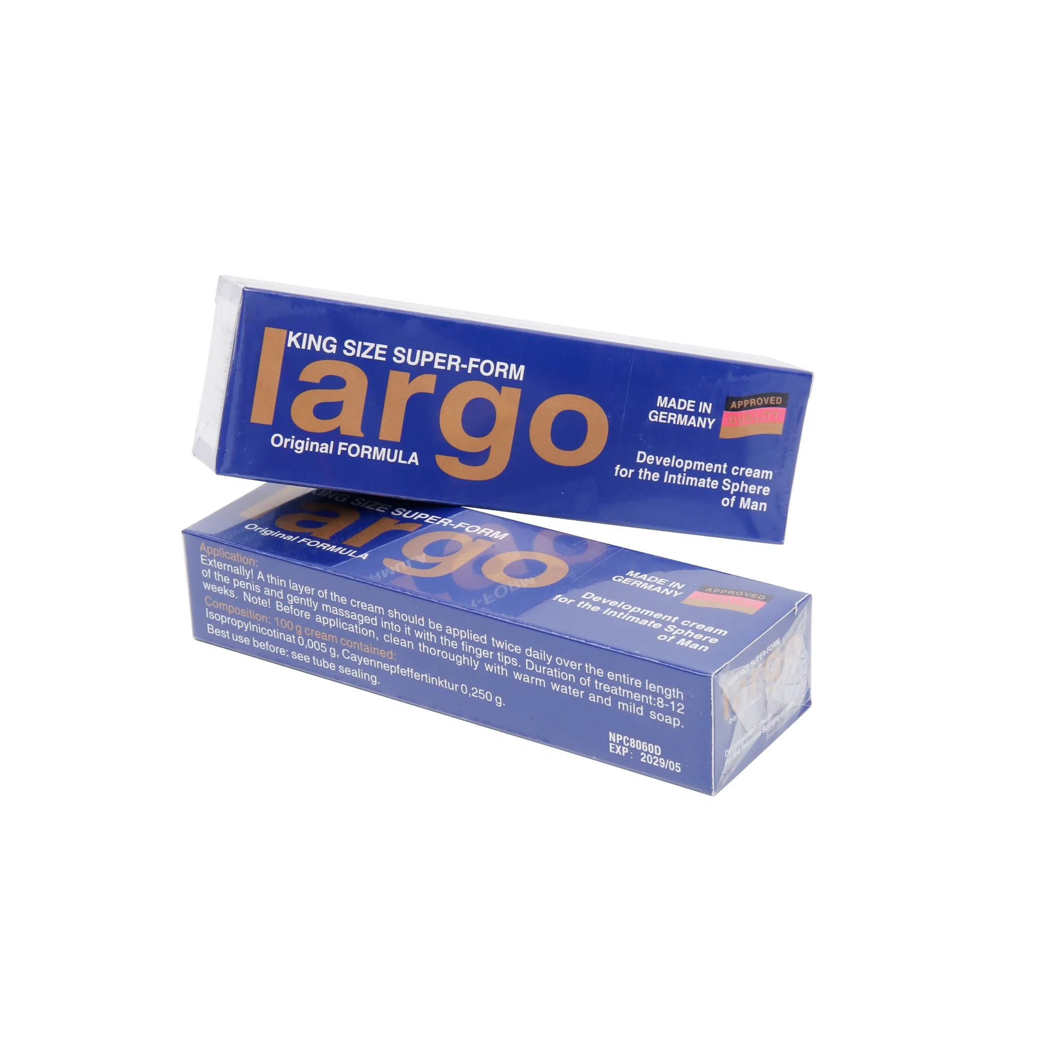 Largo Men's Enhancement Cream - Natural Herbal Formula for Vitality Support - 50g Tube