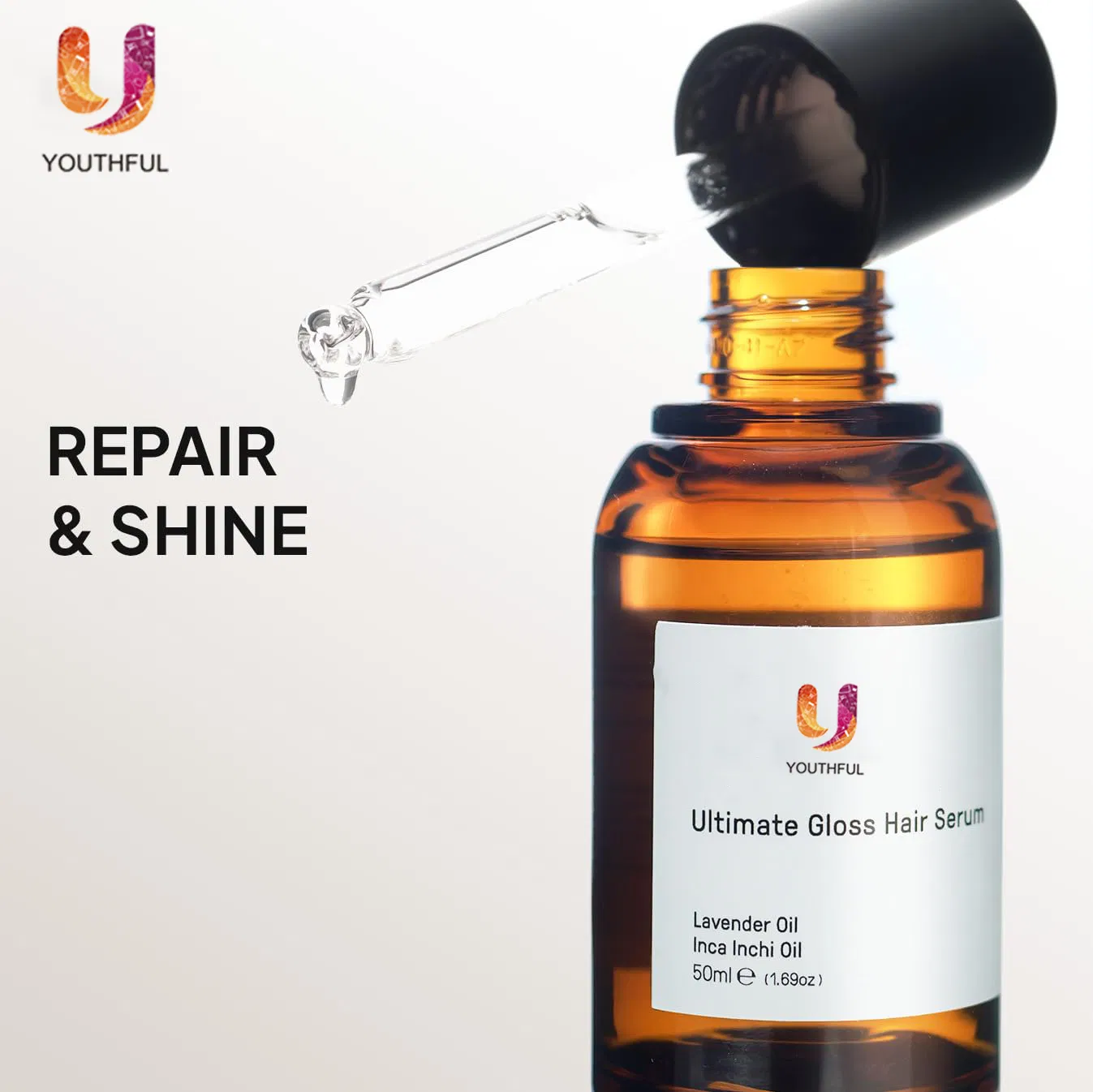 Herbal Infused Hair Gloss Treatment Nourishing Serum for Curly Hair Oil