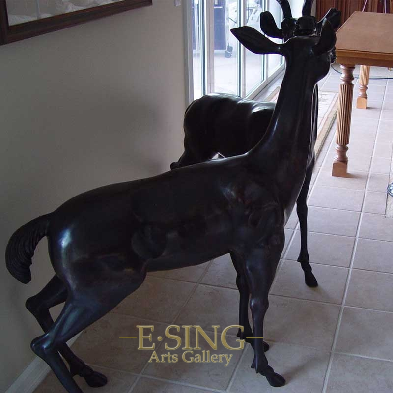 Outdoor&Indoor Decor Bronze Metal Elk Life Size Animal Deer Sculpture for Sale