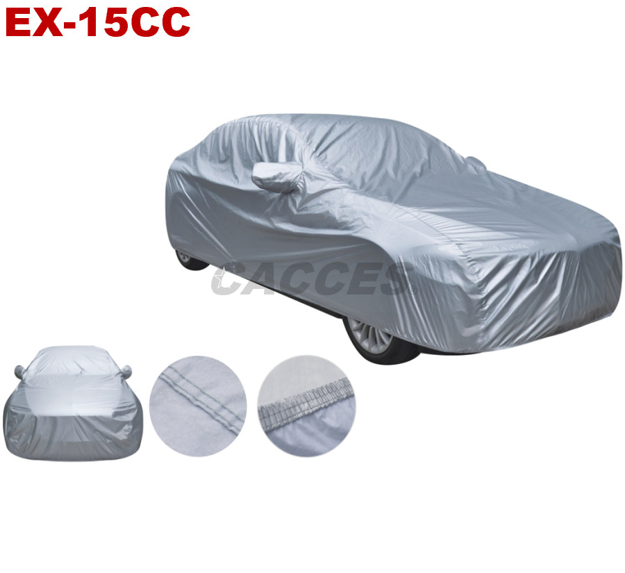 Aluminum Film+PP Cotton Car Cover Waterproof All Weather for Automobiles, 6 Layers Heavy Duty Outdoor Cover, Indoor with Zipper Cotton Sedan, SUV Cover Car Tarp