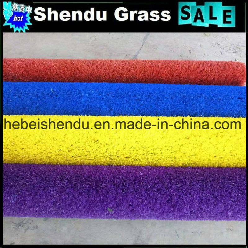 Lush Colorful 25mm Synthetic Turf for Indoor and Outdoor Use
