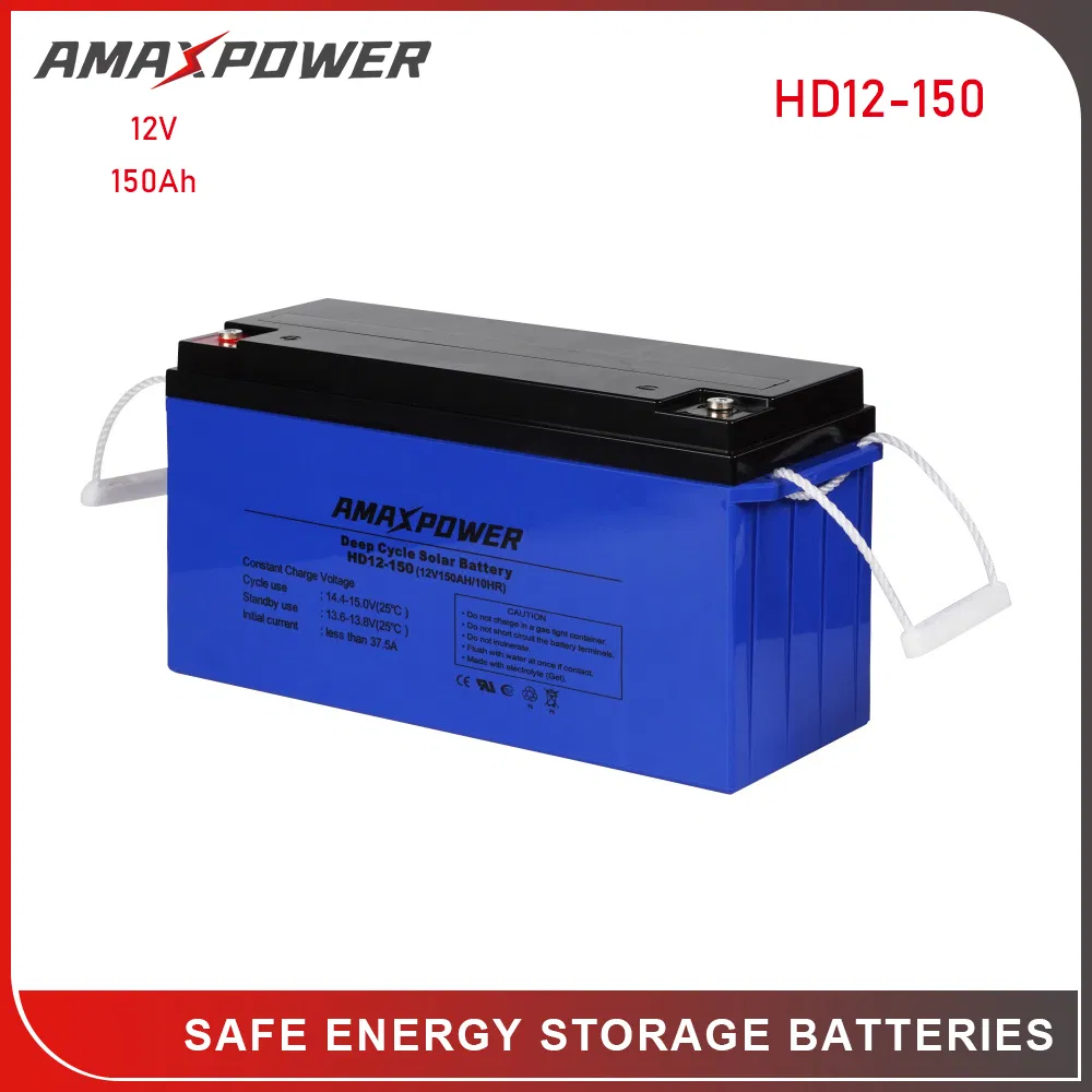 12V 150ah Deep Cycle Gel Rechargeable Storage Battery for Solar Panel/Inverter/Power-Tool/UPS/Electric-Scooter