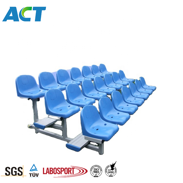 Premier Indoor and Outdoor Metal Bleacher Stand with Plastic Seat