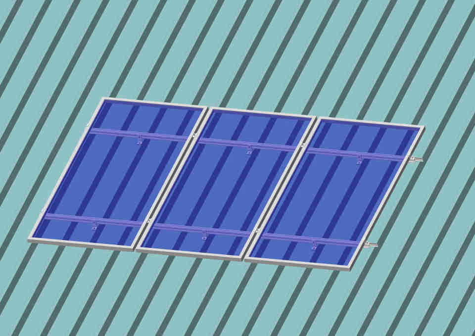 Aluminum L Feet Bracket for Solar Panel Mounting on Metal Roofs Easy Installation System