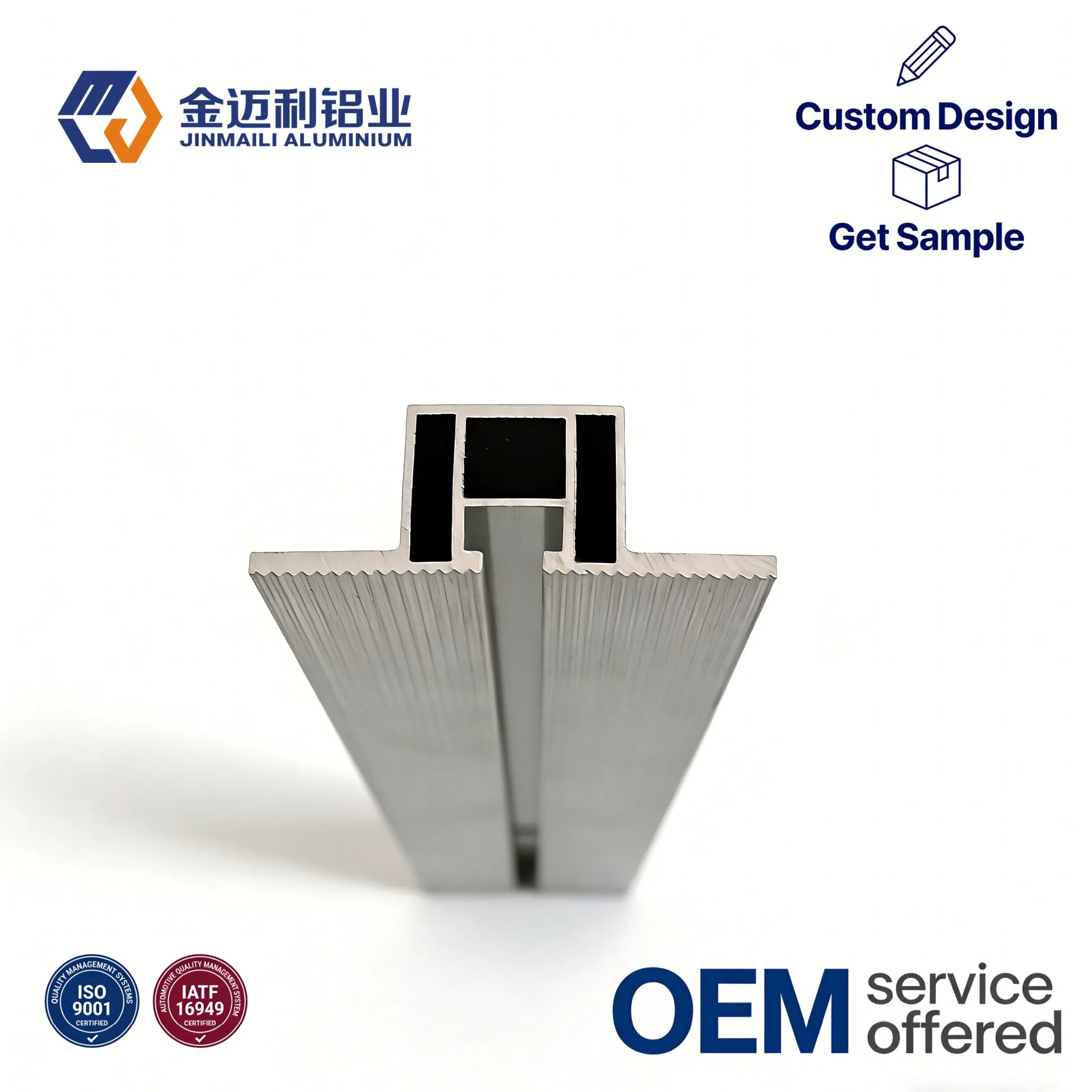 Aluminum Extrusion Solar Mounting System with Electrophoretic Oxida Guide Rail-High-Strength Bracket for Rooftop Solar Panel Installation